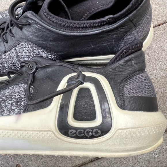 Ecco Men Euro 44 Intrinsic Gray Black Knit Low Top Athletic Sneaker Shoe 10/10.5 - Picture 13 of 16